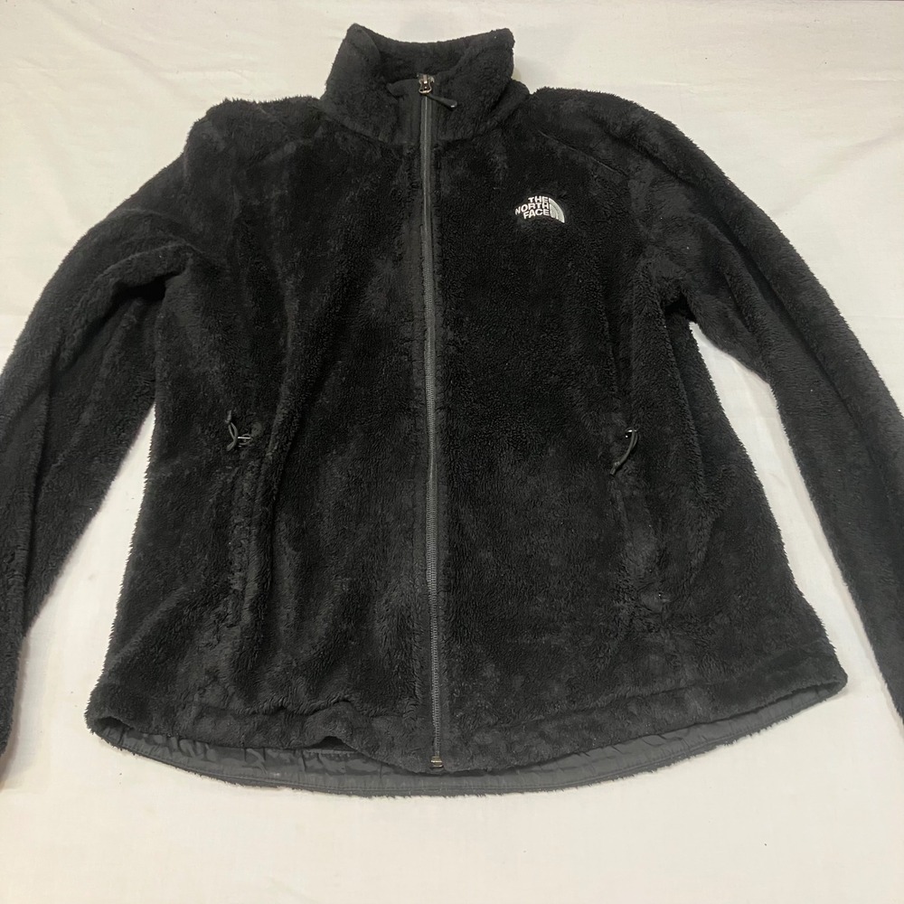 The North Face Womens Black Osito Full Zip High Pile Fuzzy Fleece Jacket Size M